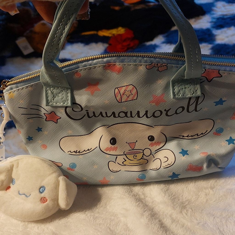 Oh, so cute Cinnamoroll crossbody bag, with soft bag charm He needs a home